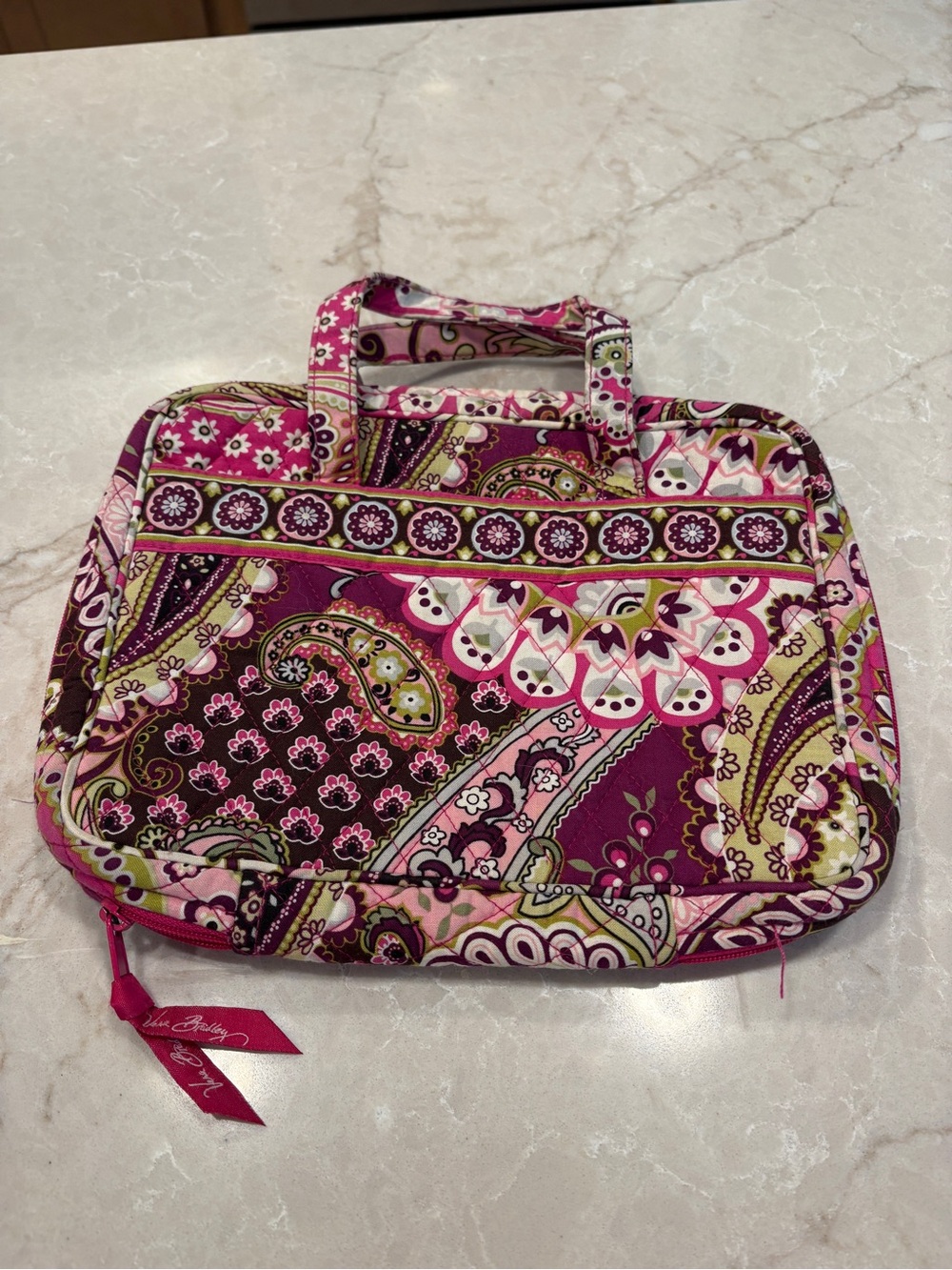 Vera Bradley Fuchsia Paisley Quilted Tablet or Boom case